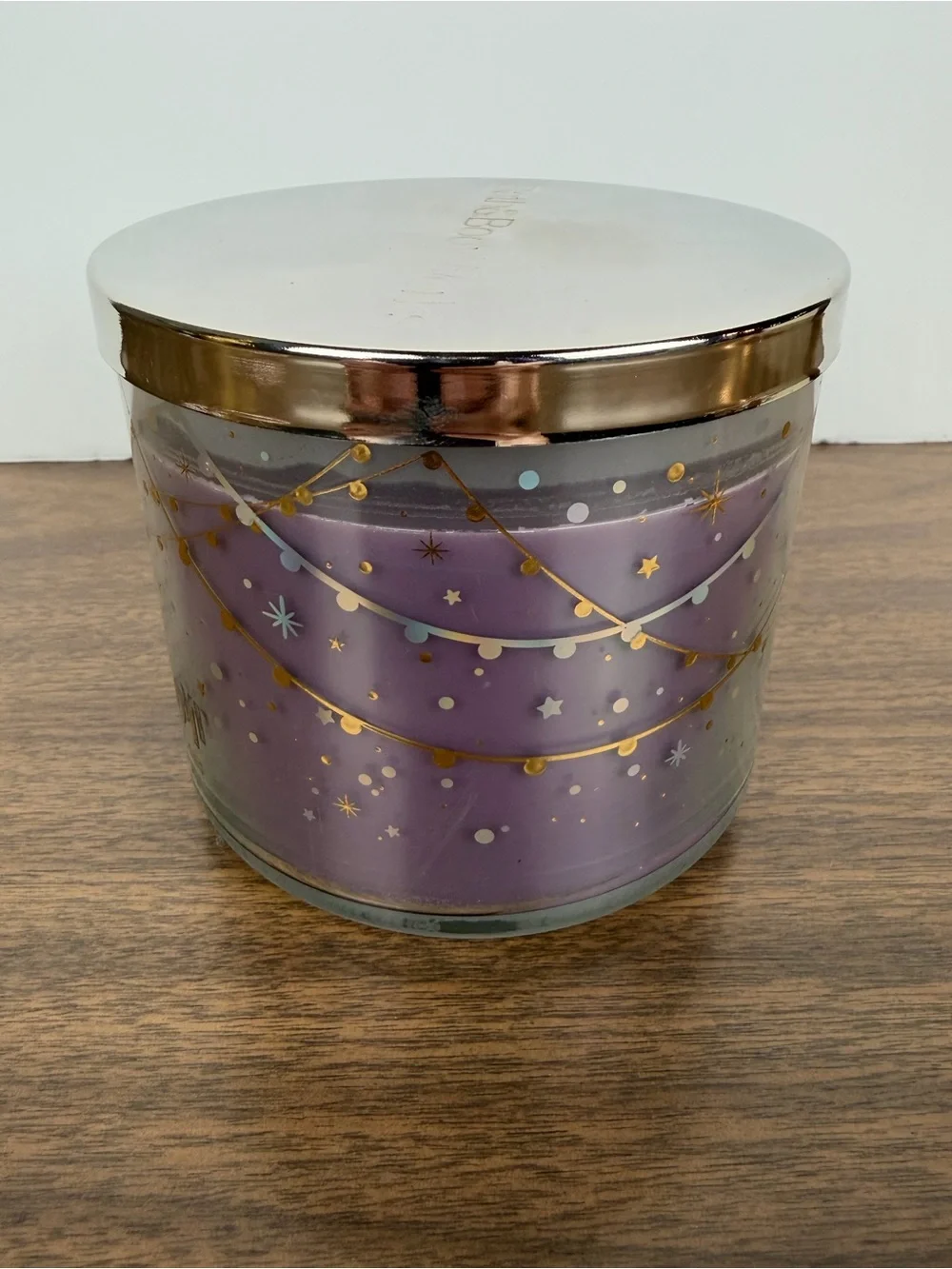 Bath & Body Works Black Cherry Merlot 3 Wick Candle 14.5 oz Purple Glass Jar EUC